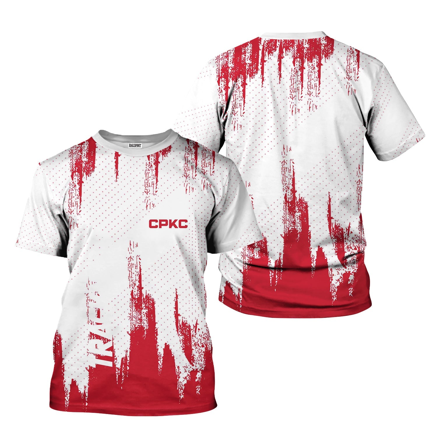 Railspirit Personalized Canadian Pacific Kansas City T-Shirt Paint Impact Design CPKC Train Shirt for Trackhead