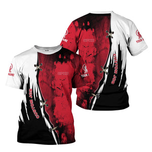 Railspirit Personalized Canadian Pacific Kansas City T-Shirt Retro Stitches Design with Custom Position CPKC Train Shirt