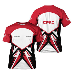 Railspirit Personalized Canadian Pacific Kansas City T-Shirt Vibriant Style with Custom Position CPKC Train Shirt