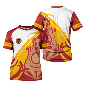 Railspirit Personalized Florida East Coast Railway T-Shirt Flame-Inspired Style Shirt Gift Idea For Train Lovers