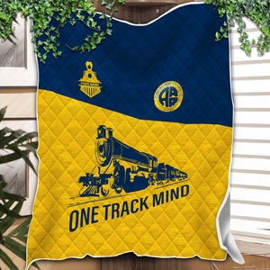 Railspirit Personalized Alaska Railroad Premium Quilt One Track Mind Train Premium Quilt Gift Idea For Train Lover