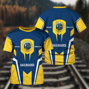 Railspirit Personalized Alaska Railroad T-Shirt Custom Year Railroader Shirt Gift Idea For Train Lover