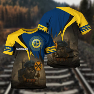 Railspirit Personalized Alaska Railroad T-Shirt Angry Train Shirt Gift Idea For Train Lover