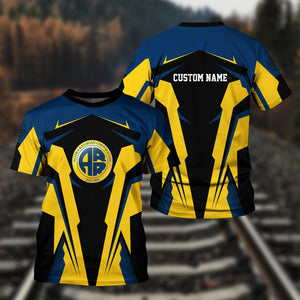 Railspirit Personalized Alaska Railroad T Shirt Strong Line Style Train Unisex Shirt All Over Print