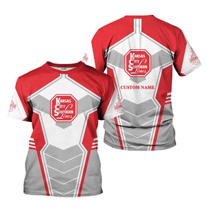 Railspirit Personalized Kansas City Southern T-Shirt Engine-Inspired Style Train Shirt for Railroad Fanatic