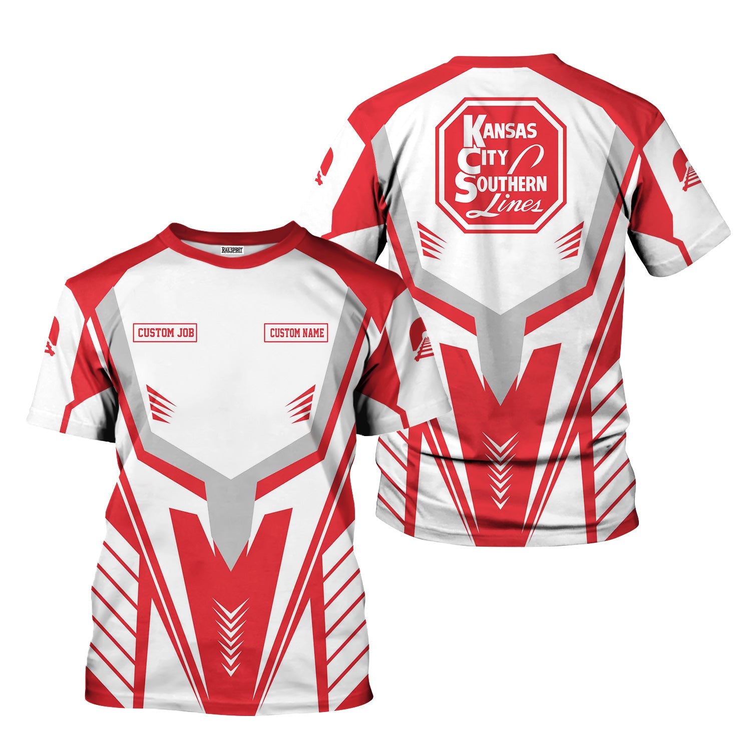 Railspirit Personalized Kansas City Southern T-Shirt Workwear-Inspired with Custom Position Train Shirt