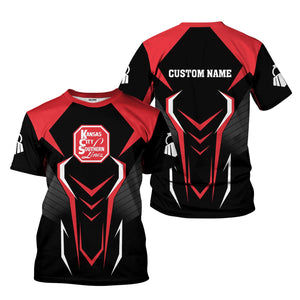 Railspirit Personalized Kansas City Southern T-Shirt Dynamic Design Style Perfect Shirt for Train Enthusiasts