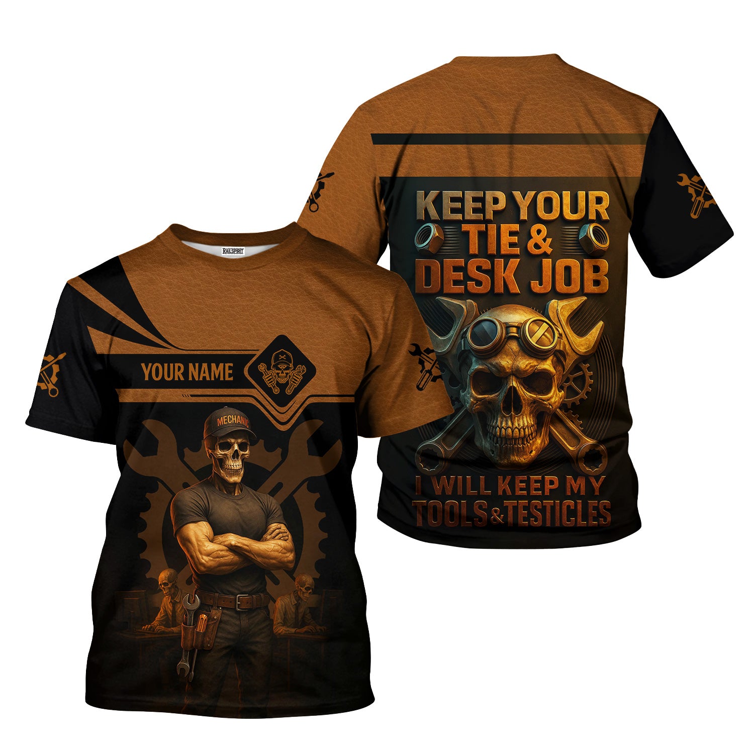 Personalized Mechanic Shirt, Keep Your Tie And Desk Job I Will Keep My Tools And Testicles, Gift For Men