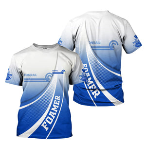 Railspirit Personalized Conrail Railroad T-Shirt Railway-Themed Style Shirt Gift Idea For Trainspotter