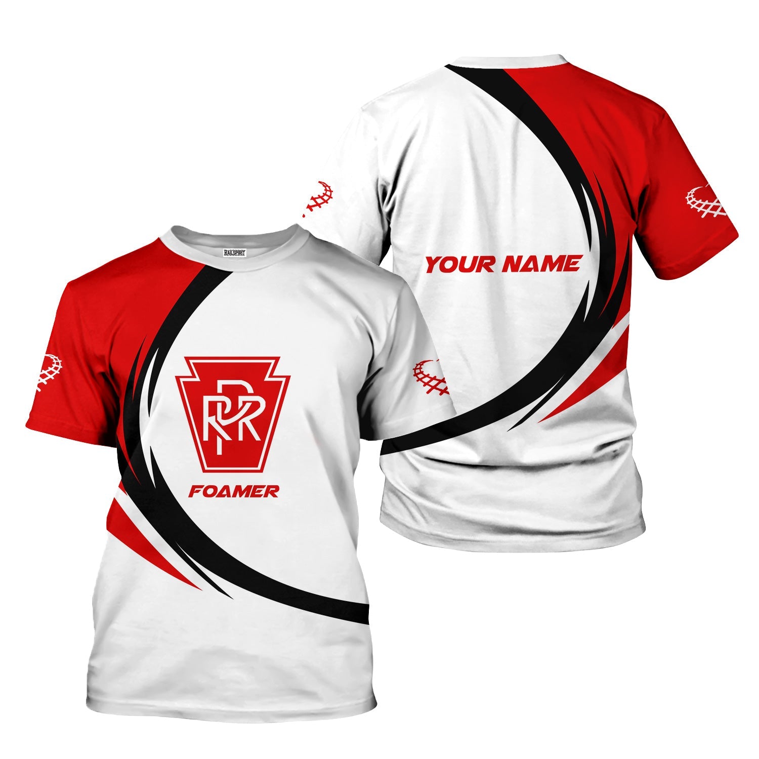 Railspirit Personalized Pennsylvania Railroad T-Shirt Unique Graphic Style Shirt For Train Enthusiasts