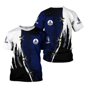 Railspirit Personalized Baltimore and Ohio Railroad T-Shirt Retro Stitches Design with Custom Position B&O Train Shirt