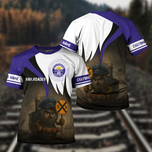 Railspirit Personalized Southern Pacific Railroad T-Shirt Angry Train Shirt Gift Idea For Train Lover