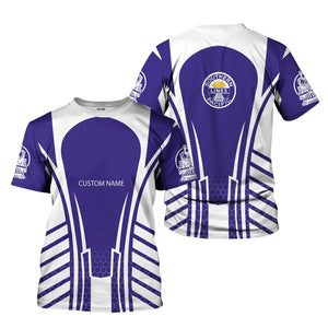 Railspirit Personalized Southern Pacific Railroad T-Shirt Striped Railroad Style Train Shirt All Over Print