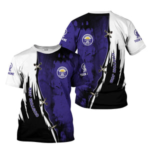 Railspirit Personalized Southern Pacific Railroad T-Shirt Retro Stitches Design with Custom Position Train Shirt