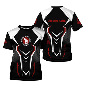 Railspirit Personalized Great Northern Railway T-Shirt Dynamic Design Style GNR Perfect Shirt for Train Enthusiasts