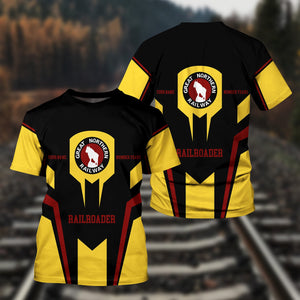 Railspirit Personalized Great Northern Railway T-Shirt Custom Year Railroader GNR Shirt Gift Idea For Train Lover