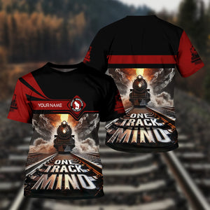 Railspirit Personalized Great Northern Railway T Shirt One Track Mind GNR Train Printed Shirt