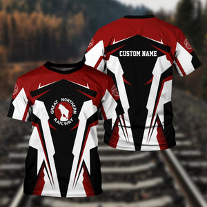 Railspirit Personalized Great Northern Railway T Shirt GNRStrong Line Style Train Unisex Shirt All Over Print