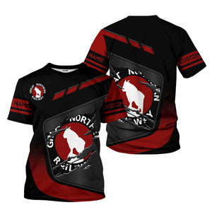 Railspirit Personalized Great Northern Railway T-Shirt Ripped Texture Style GNR Train Shirt For Railroad Fanatic