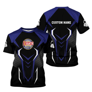 Railspirit Personalized Chicago, Burlington and Quincy Railroad T-Shirt Dynamic Design Style Perfect Shirt for Train Enthusiasts