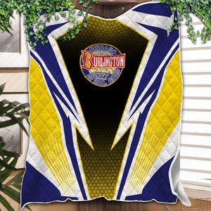 Railspirit Chicago, Burlington and Quincy Railroad Premium Quilts Lightning Graphic Style Premium Quilts Gift Idea For Train Lover