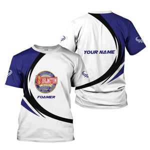 Railspirit Personalized Chicago, Burlington and Quincy Railroad T-Shirt Unique Graphic Style Shirt For Train Enthusiasts