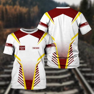 Railspirit Personalized Delaware, Lackawanna and Western Railroad T Shirt Unisex DL&W Train Shirt All Over Print