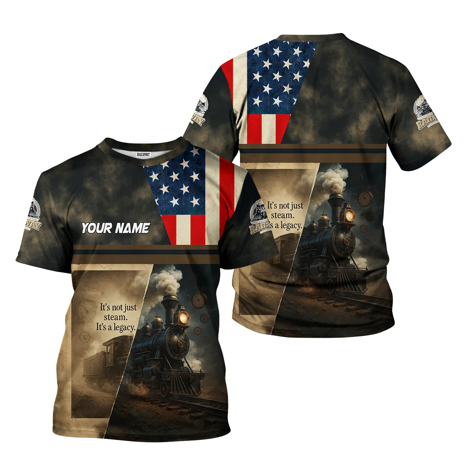 Railspirit Personalized T-Shirt It's Not Just A Steam It's A Legacy Vintage Train Shirt for Train Lovers