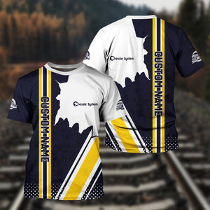 Railspirit Personalized Chessie System Railroad T-Shirt All Over Printed Unisex Shirt