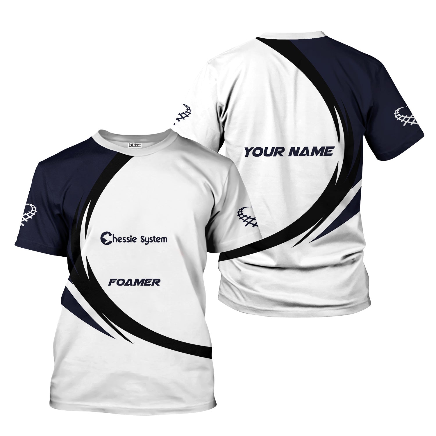 Railspirit Personalized Chessie System Railroad T-Shirt Unique Graphic Style Shirt For Train Enthusiasts