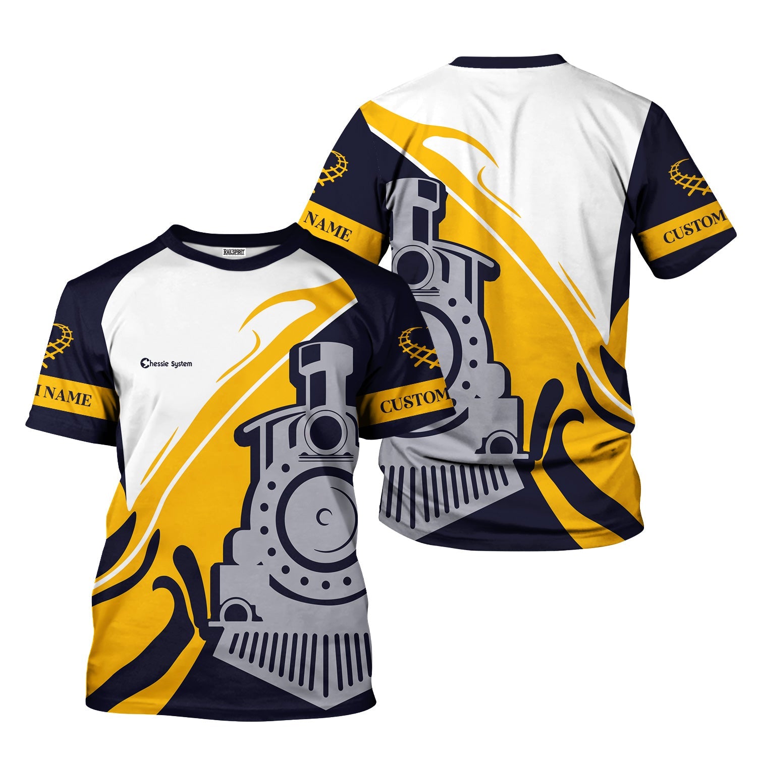 Railspirit Personalized Chessie System Railroad T-Shirt Flame-Inspired Style Shirt Gift Idea For Train Lovers