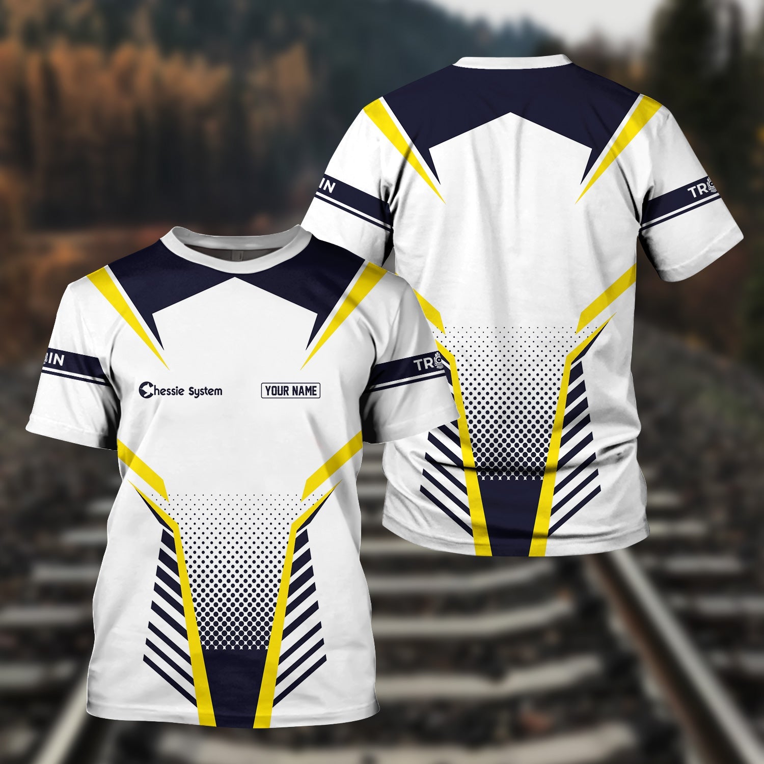 Railspirit Personalized Chessie System Railroad T Shirt Unisex Train Shirt All Over Print