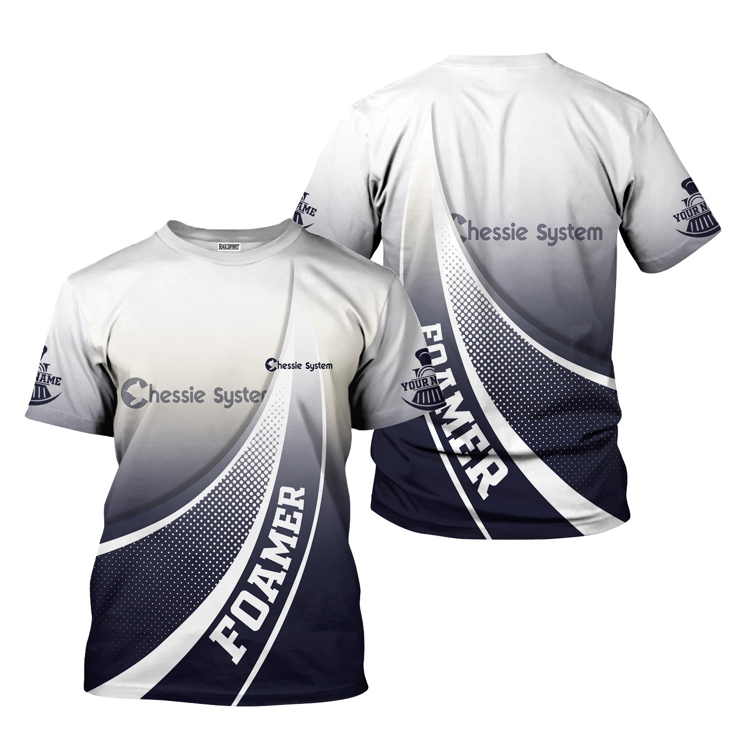 Railspirit Personalized Chessie System Railroad T-Shirt Railway-Themed Style Shirt Gift Idea For Trainspotter