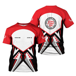 Railspirit Personalized Atlantic Coast Line Railroad T-Shirt Vibriant Style with Custom Position Train Shirt