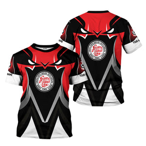 Railspirit Personalized Atlantic Coast Line Railroad T-Shirt Vibrant Graphic Pattern Shirt For Train Enthusiasts