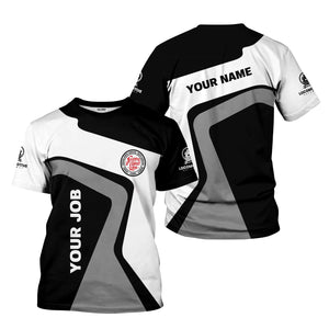 Railspirit Personalized Atlantic Coast Line Railroad T-Shirt Unique Design with Custom Job Position Train Shirt