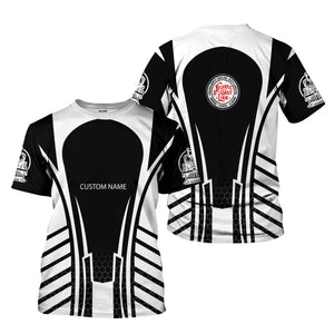 Railspirit Personalized Atlantic Coast Line Railroad T-Shirt Striped Railroad Style Train Shirt All Over Print