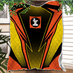 Railspirit Illinois Central Railroad Premium Quilts Lightning Graphic Style Premium Quilts Gift Idea For Train Lover