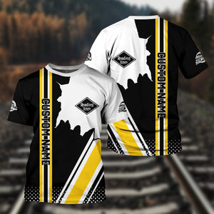 Railspirit Personalized Reading Railroad T-Shirt All Over Printed Unisex Shirt