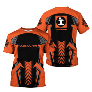 Railspirit Personalized Illinois Central Railroad T-Shirt Standout Style with Custom Position Train Shirt