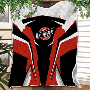 Railspirit Personalized Chicago and North Western Railway Premium Quilts Strong Line Train Premium Quilts Gift Idea For Train Lover