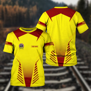 Railspirit Personalized Denver and Rio Grande Western Railroad T Shirt Unisex Train Shirt All Over Print