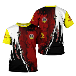 Railspirit Personalized Denver and Rio Grande Western Railroad T-Shirt Retro Stitches Design with Custom Position Train Shirt