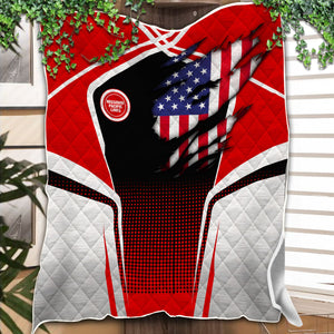 Railspirit Personalized Missouri Pacific Railroad Premium Quilts American Vintage All Over Printed Premium Quilts