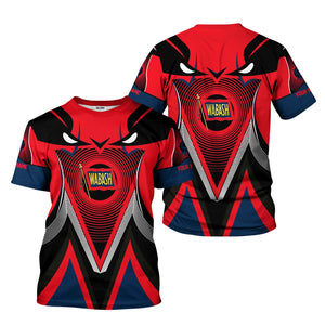 Railspirit Personalized Wabash Railroad T-Shirt Vibrant Graphic Pattern Shirt For Train Enthusiasts