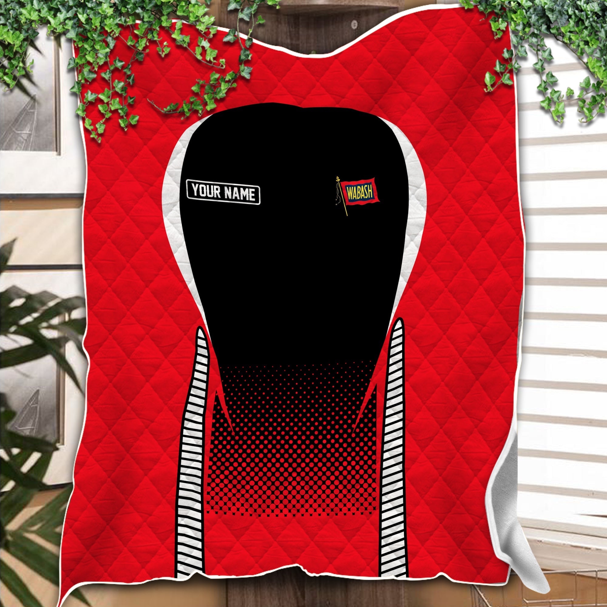 Railspirit Personalized Wabash Railroad Premium Quilts Train Premium Quilts Gift Idea For Train Lover