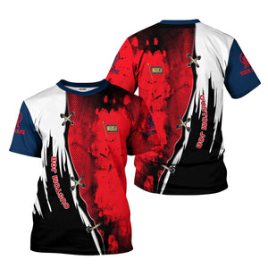 Railspirit Personalized Wabash Railroad T-Shirt Retro Stitches Design with Custom Position Train Shirt