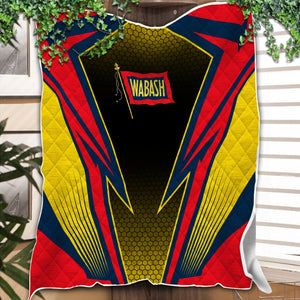 Railspirit Wabash Railroad Premium Quilts Lightning Graphic Style Premium Quilts Gift Idea For Train Lover