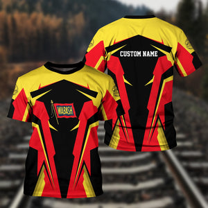 Railspirit Personalized Wabash Railroad T Shirt Strong Line Style Train Unisex Shirt All Over Print