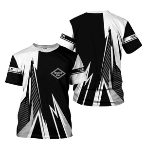 Railspirit Personalized Reading Railroad T-Shirt Lightning-Inspired Railway Style Shirt For Train Lovers